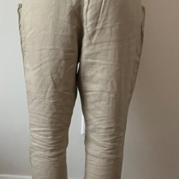 Stile Benetton - 100% Linen Beige Jogger Pants: Women’s Size M - Picture 4 of 8